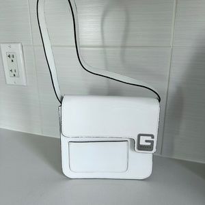 Vintage GUESS Y2K Square White Leather Mini Purse